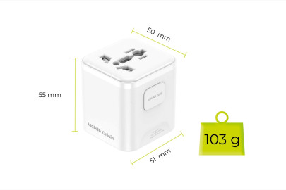 Universal Travel Adapter PW30 EU/UK/US/AUS, White