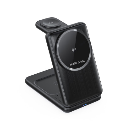 Skládací Qi2 nabíječka 3v1 PW8 - černá