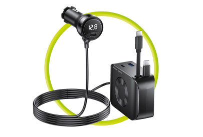 75W 5in1 Car Charger CA23 - 2x USB-C + USB-A Port, 2x USB-C Cable