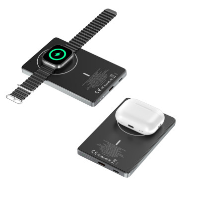 Bezdrátová PowerBanka 3v1 Metal Slim 5000mAh PB4