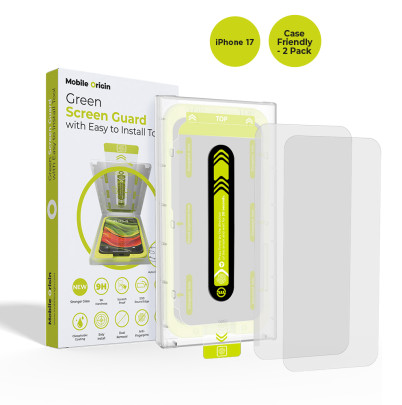 Screen Guard with easy applicator Case Friendly, 2 pack iPhone 17 Series