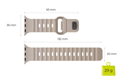 Řemínek III pro Apple Watch 44 / 45 / 46 / 49 mm – Světle béžová