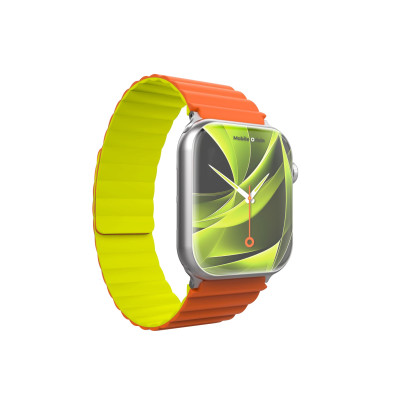 Magnetický řemínek II pro Apple Watch 44 / 45 / 46 / 49 mm – oranžovo‑zelený