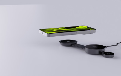 3in1 Qi2 25W Foldable Magnetic Pad PW34, Black