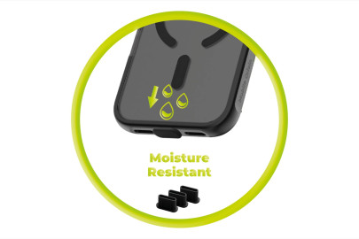 USB-C Dust Plug & Cleaning Brush CL1 Black/Clear for iPhone, Android