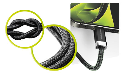 27W Kabel s magnetickým úchytem StayCable USB-C na USB-A, 1.5 m, CB6