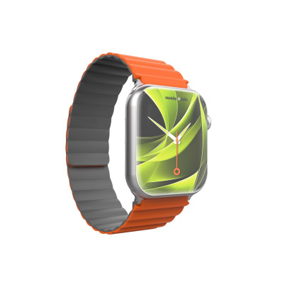 Magnetický řemínek II pro Apple Watch 44 / 45 / 46 / 49 mm – oranžovošedý