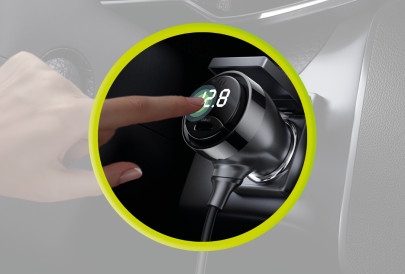 75W 5in1 Car Charger CA23 - 2x USB-C + USB-A Port, 2x USB-C Cable