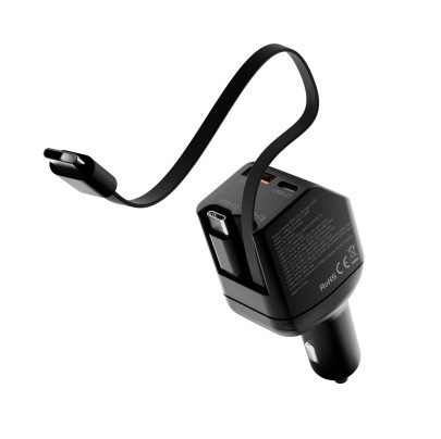 Car Charger CA22 90W - USB-C + USB-A, + 2x USB-C Cable