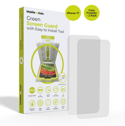Screen Guard with easy applicator Case Friendly, 2 pack iPhone 17 Series
