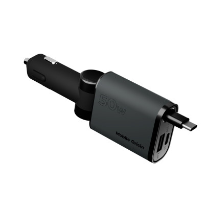 3in1 Car Charger CA27, 50W - USB-C + USB-A, USB-C Cable