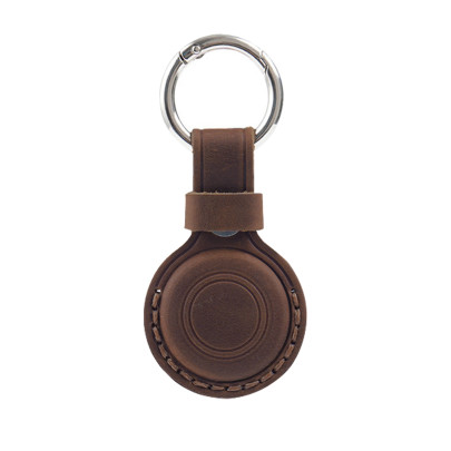 Kožená klíčenka AirTag Outdoor A7, Tmavě hnědá
