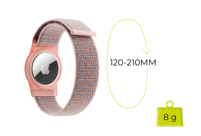 Řemínek AirTag A4, Růžová s motivem Jednorožce