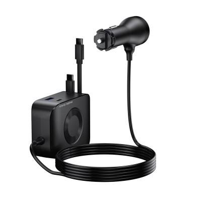 75W 5in1 Car Charger CA23 - 2x USB-C + USB-A Port, 2x USB-C Cable