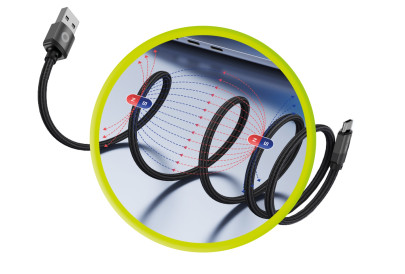 Magnetický kabel 1 m USB‑A na USB‑C – černý