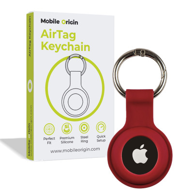 AirTag Keychain Red