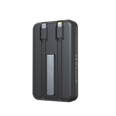 10000mAh Wireless Magnetic PowerBank PB11, USB-C and Lightning Cable