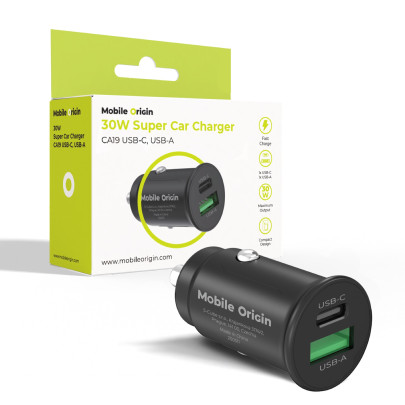 30W Super Car Charger CA19 - USB-C, USB-A