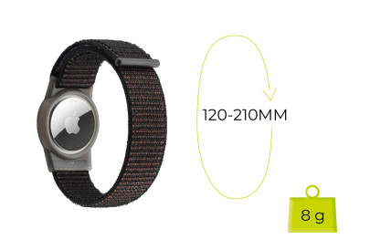 Řemínek AirTag A4, Černý s motivem Kosmonauta